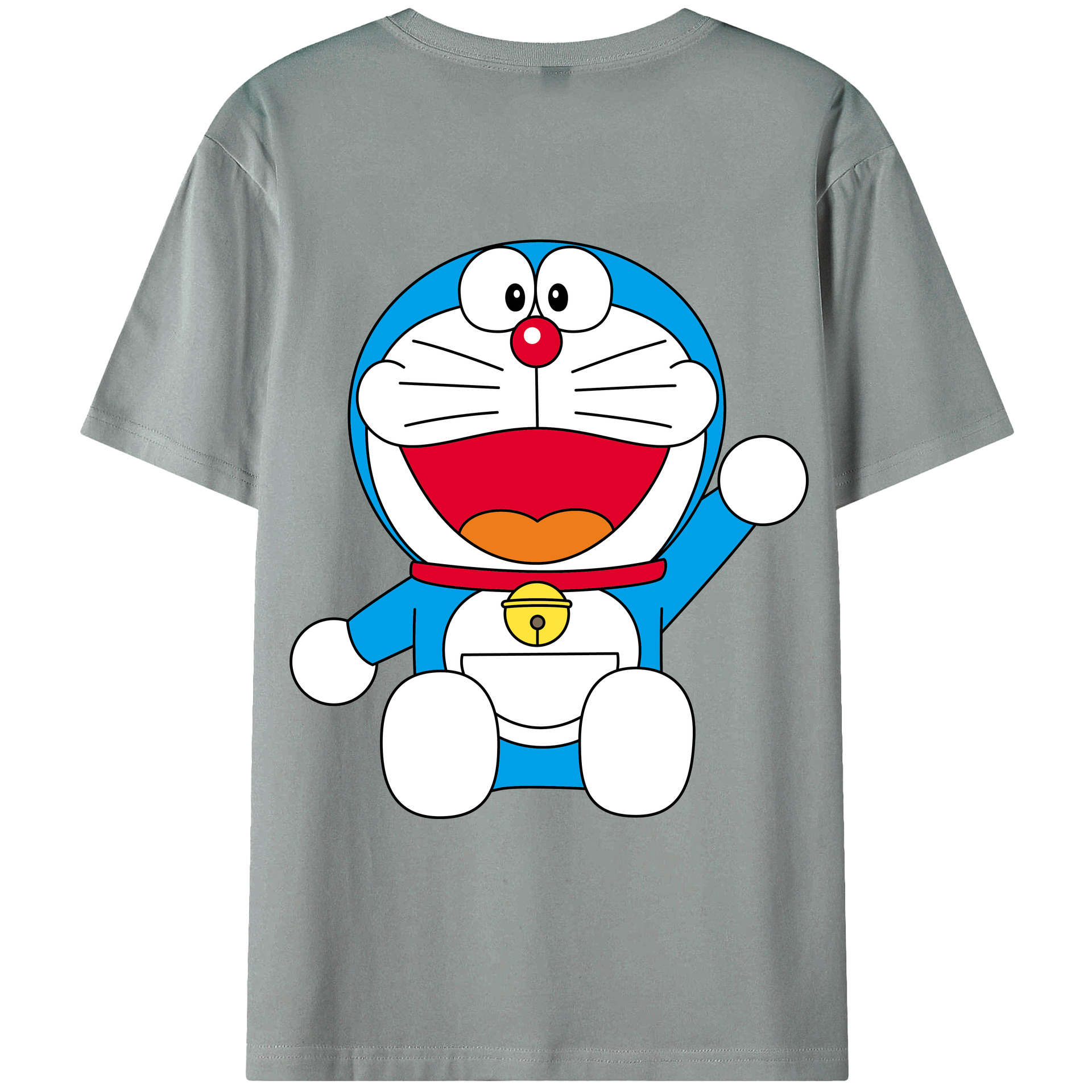 （画像用） ドラえもん Doraemon 綿100％ メンズ半袖Tシャツ（バックプリント） 通気性